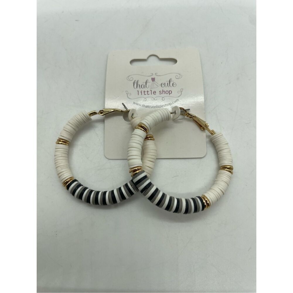 Hoop Earrings Bohemian Disc Beaded Earrings